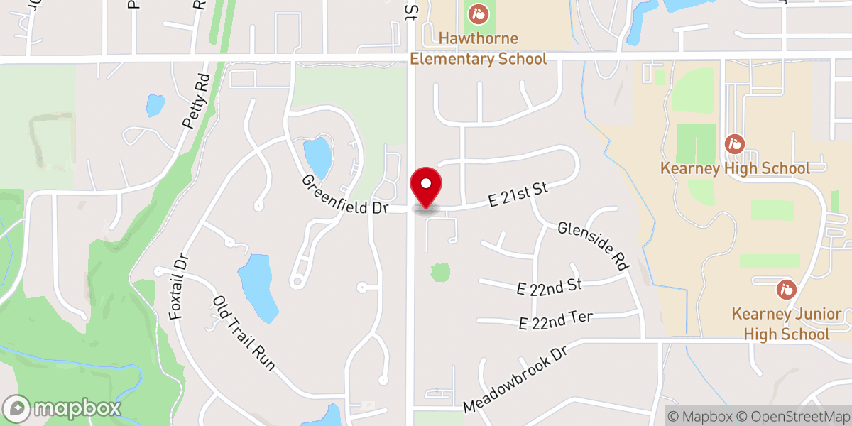 Map showing location of First Christian Church