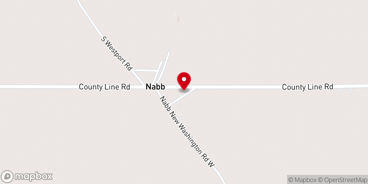 Map showing location of Nabb Presbyterian Church