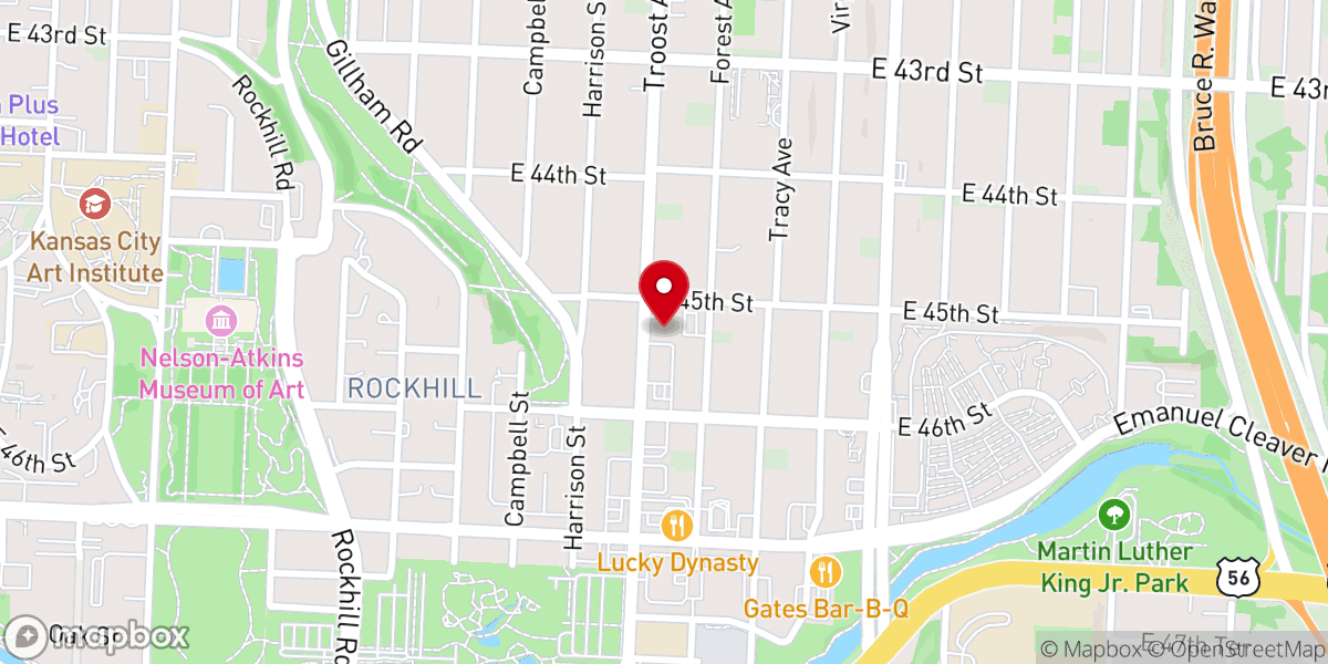 Map showing location of Christian Fellowship Baptist Church