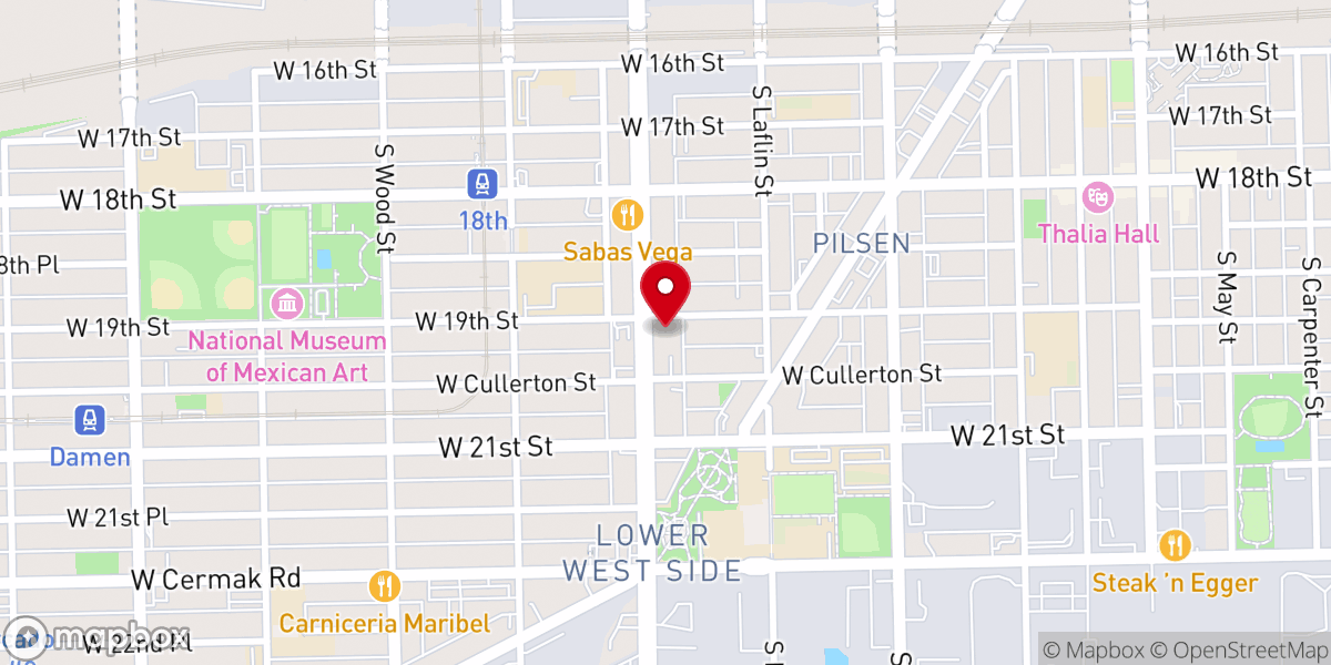 Map showing location of Dominican Shrine of St. Jude Thaddeus