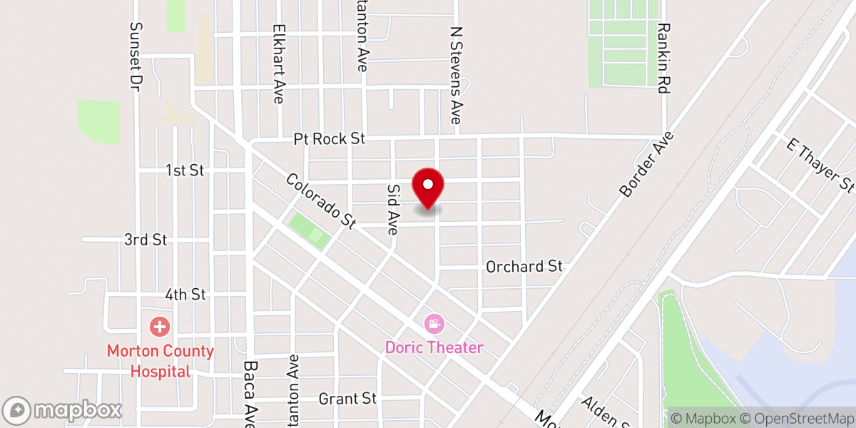 Map showing location of United Methodist Church