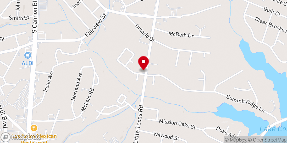 Map showing location of Carolina Deliverance Evangelistic Church