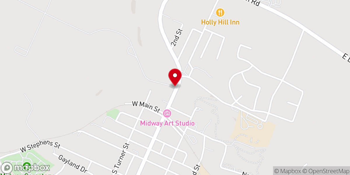 Map showing location of Bourbon Meadows at Parrish Hill