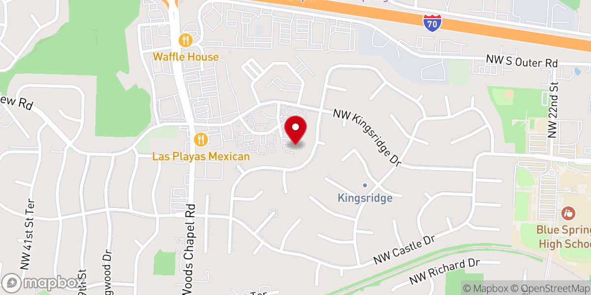 Map showing location of Woods Chapel Lodge
