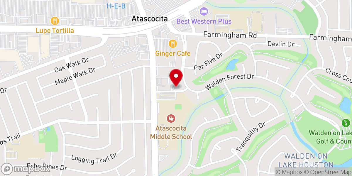 Map showing location of Covenant Baptist Church