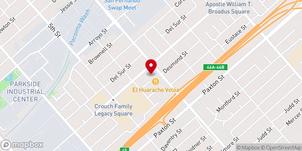 Map showing location of Iglesia Universal