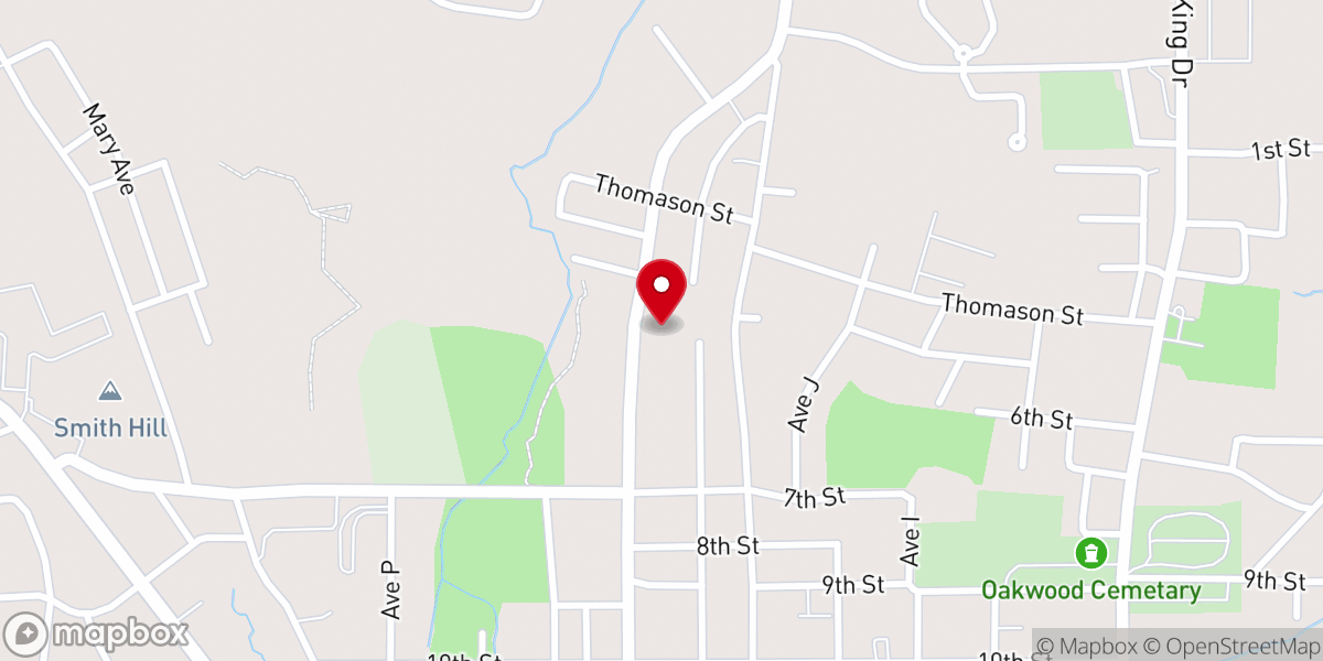 Map showing location of Greater Robinson Memorial Church of God in Christ