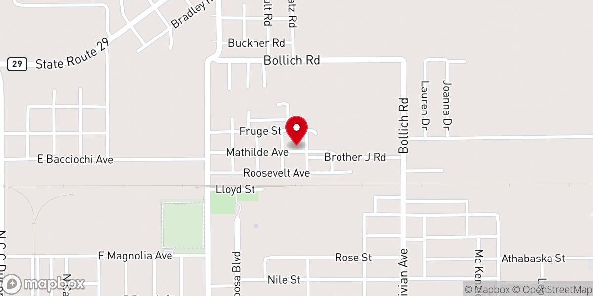 Map showing location of St. Luke Baptist Church
