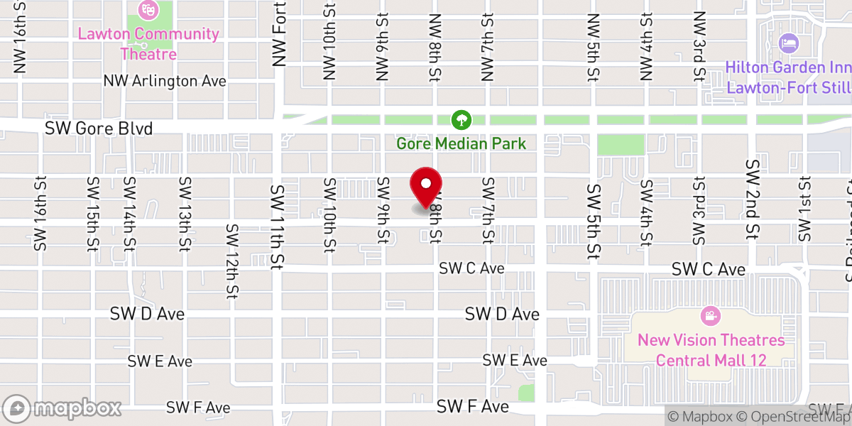 Map showing location of Assembly Of God