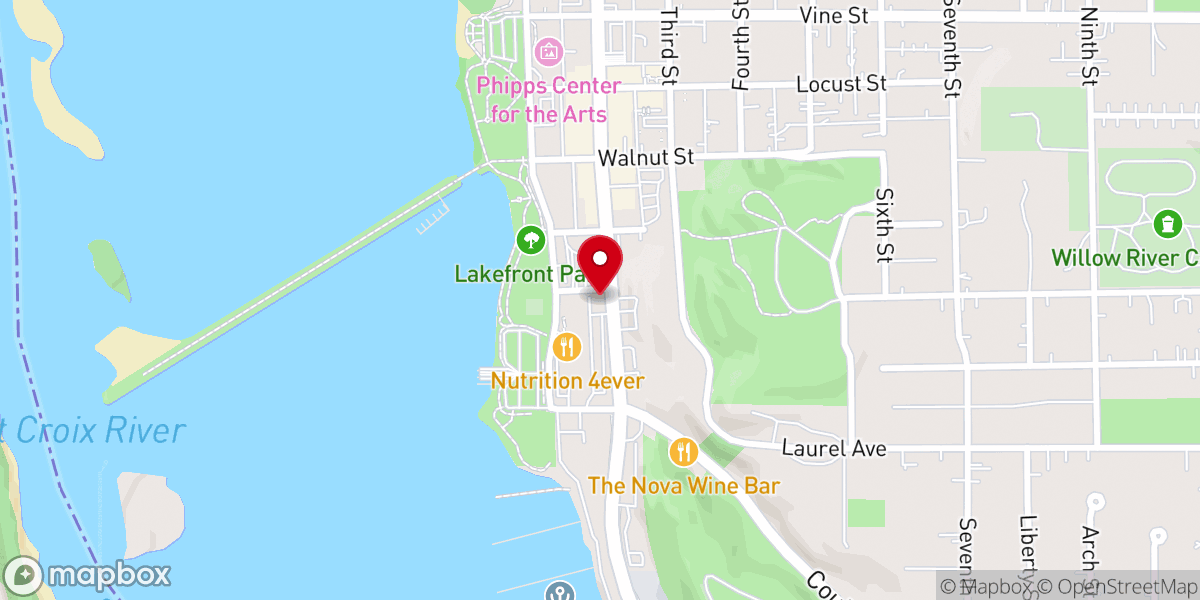 Map showing location of Hudson Area Chamber Of Commerce & Tourism Bureau