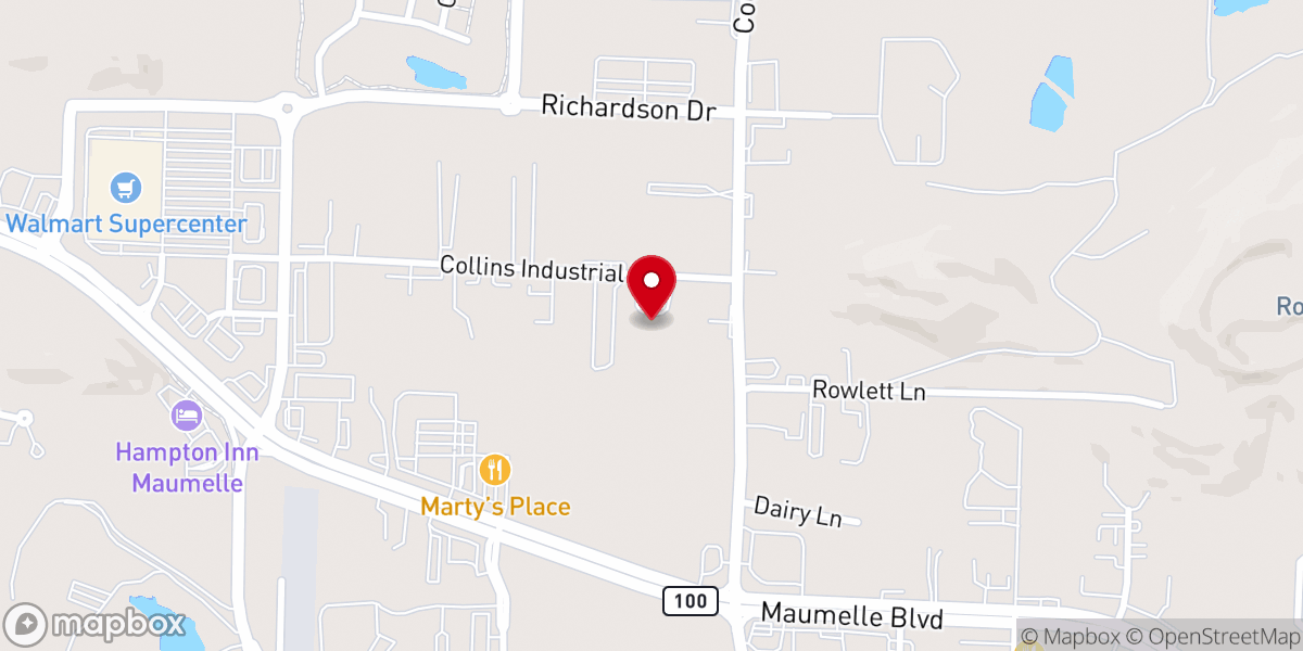 Map showing location of Trinity Life Church