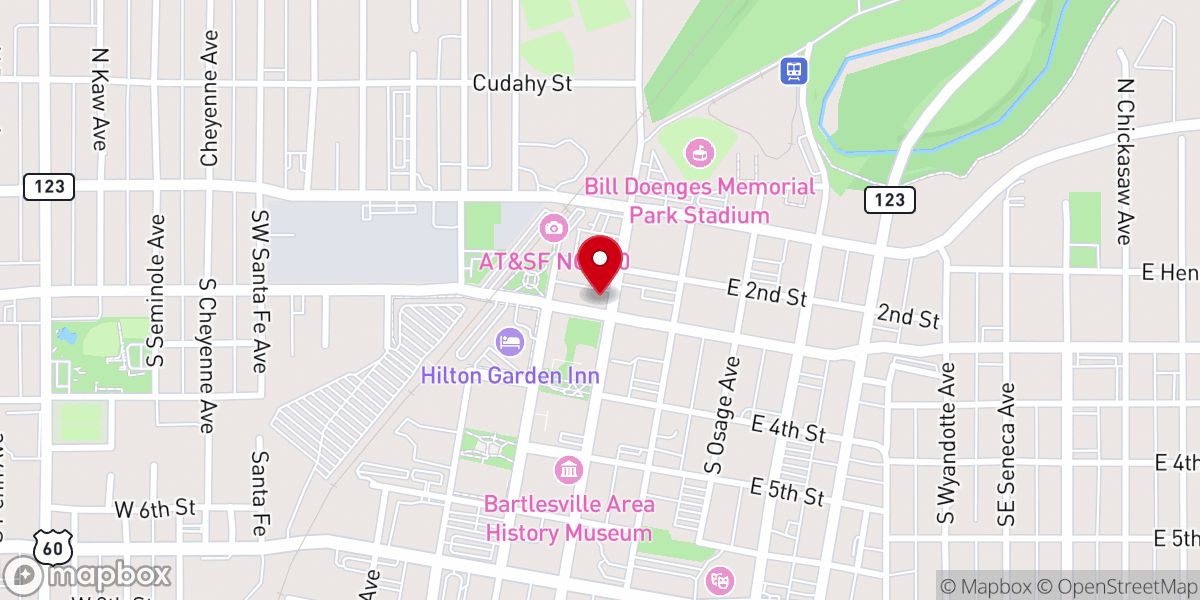 Map showing location of The Refinery at The Johnstone-Sare Building