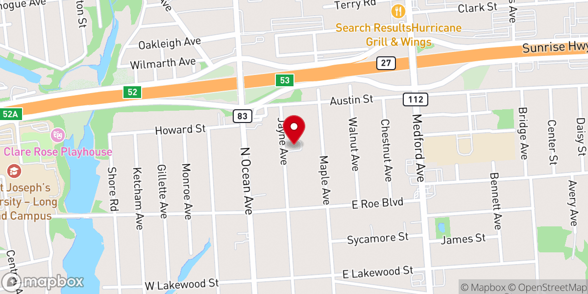 Map showing location of The Lutheran Church of Our Savior