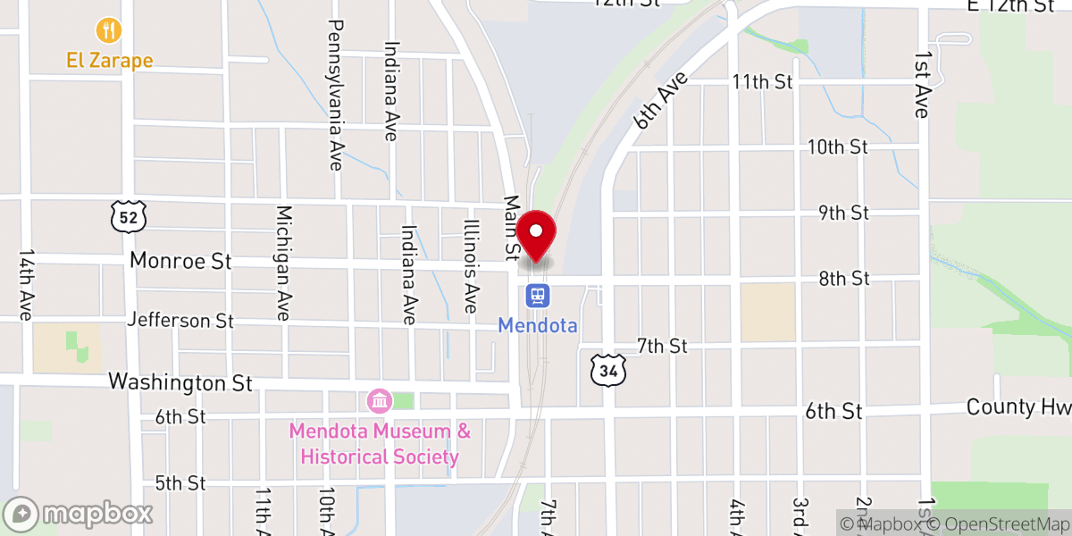 Map showing location of Breaking the Prarie Museum