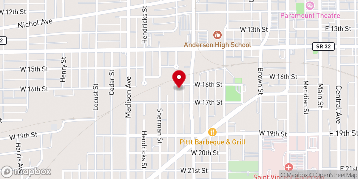 Map showing location of Allen Chapel AME Church