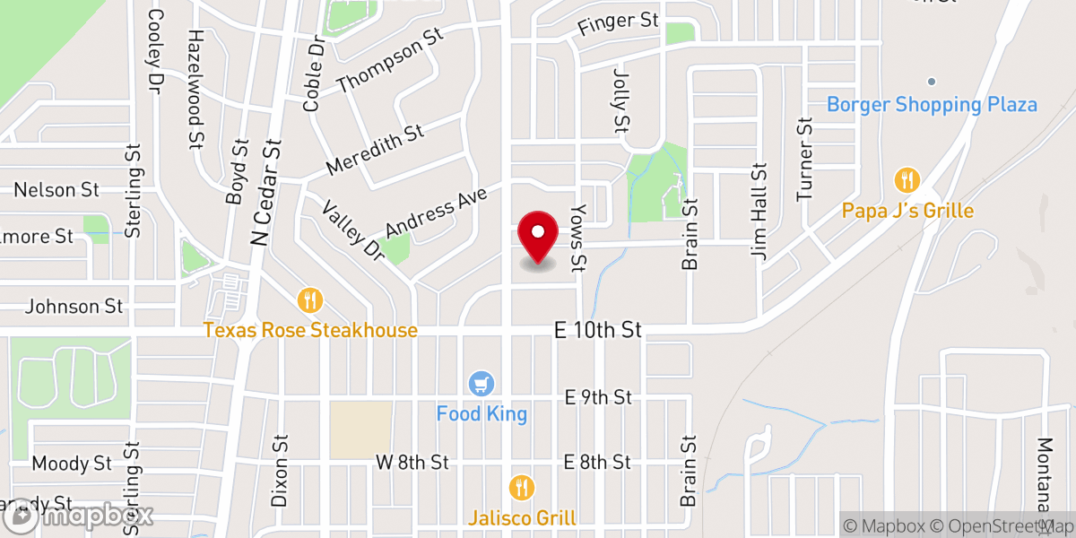 Map showing location of Cornerstone Church