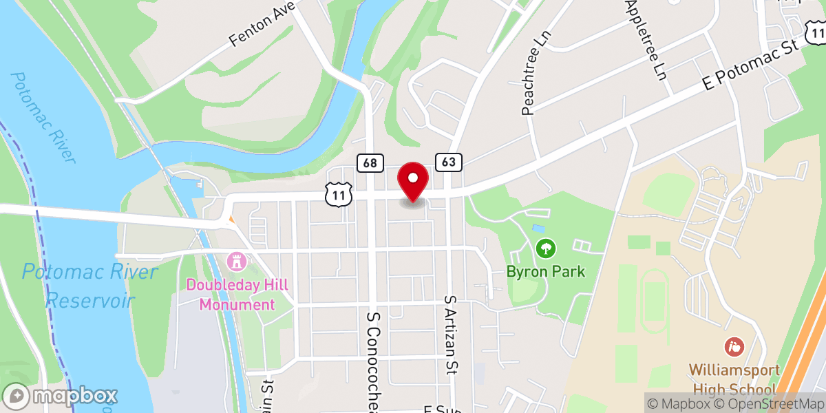Map showing location of St Augustine's Catholic Church