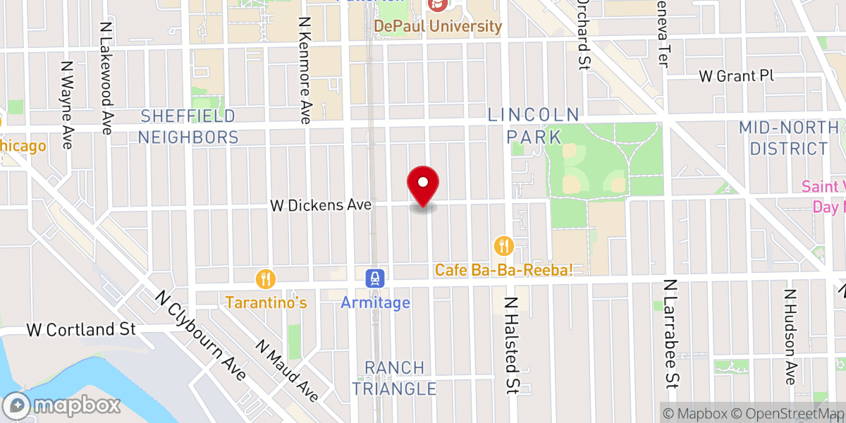 Map showing location of St James Lutheran Church