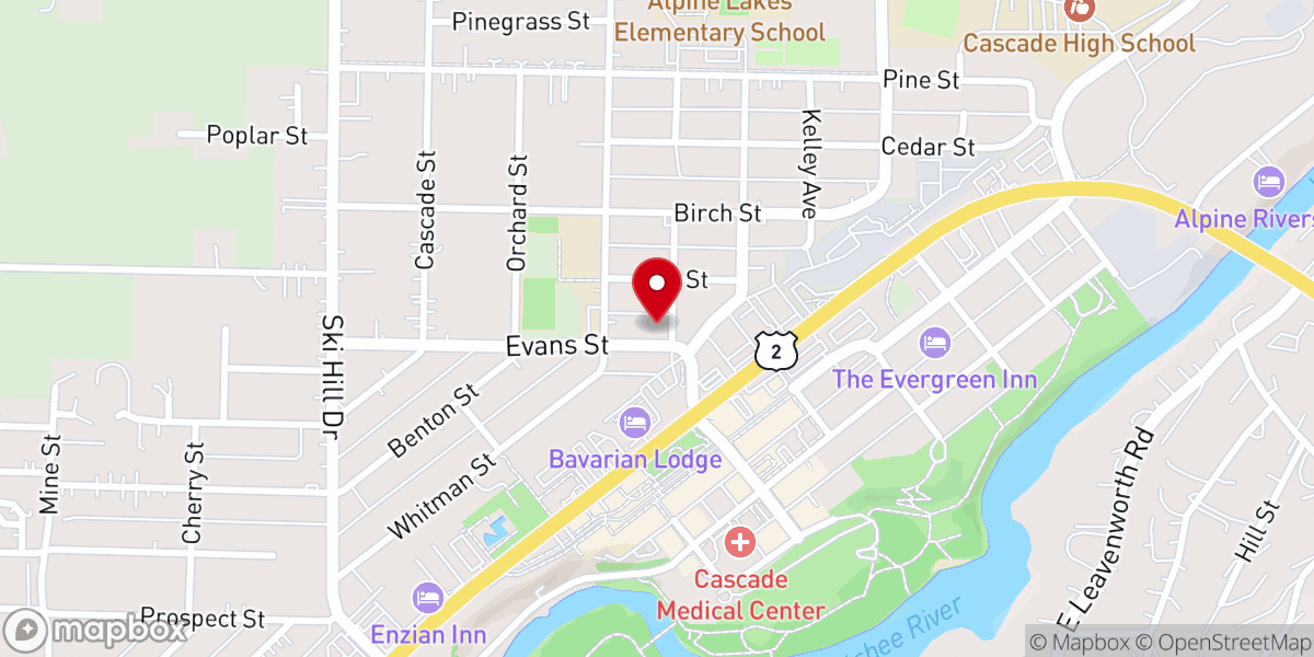 Map showing location of Leavenworth Comm United Methodist