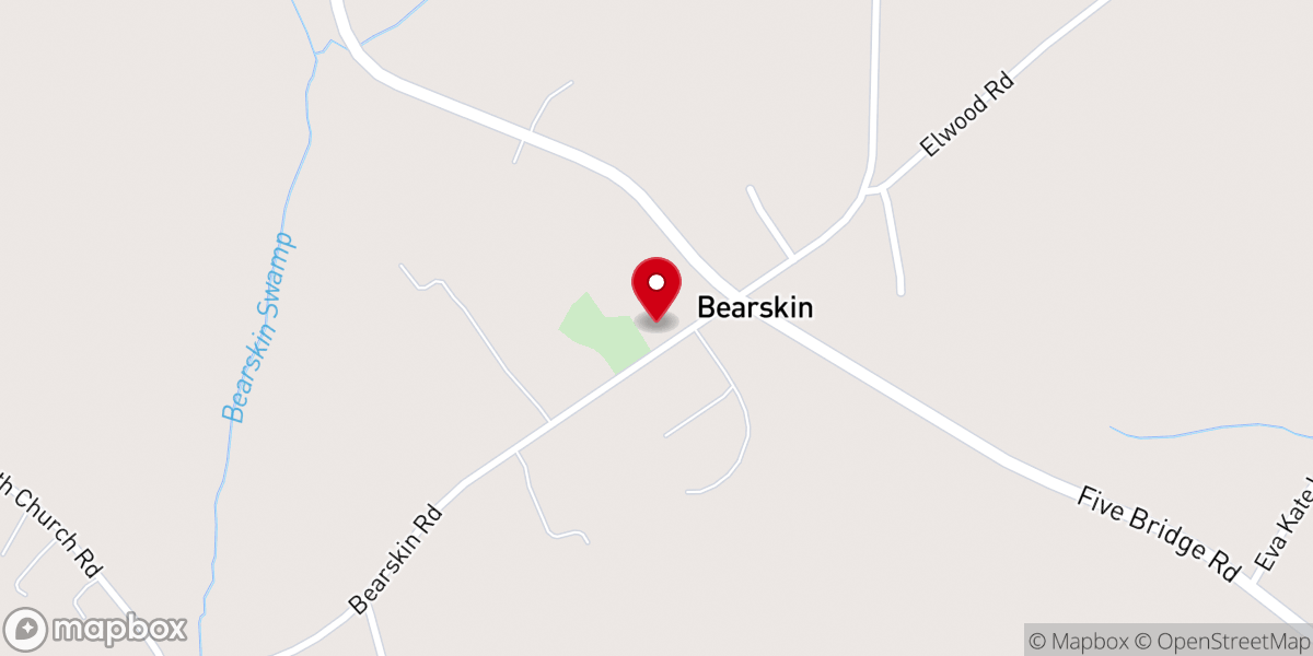 Map showing location of Bearskin Missionary Baptist