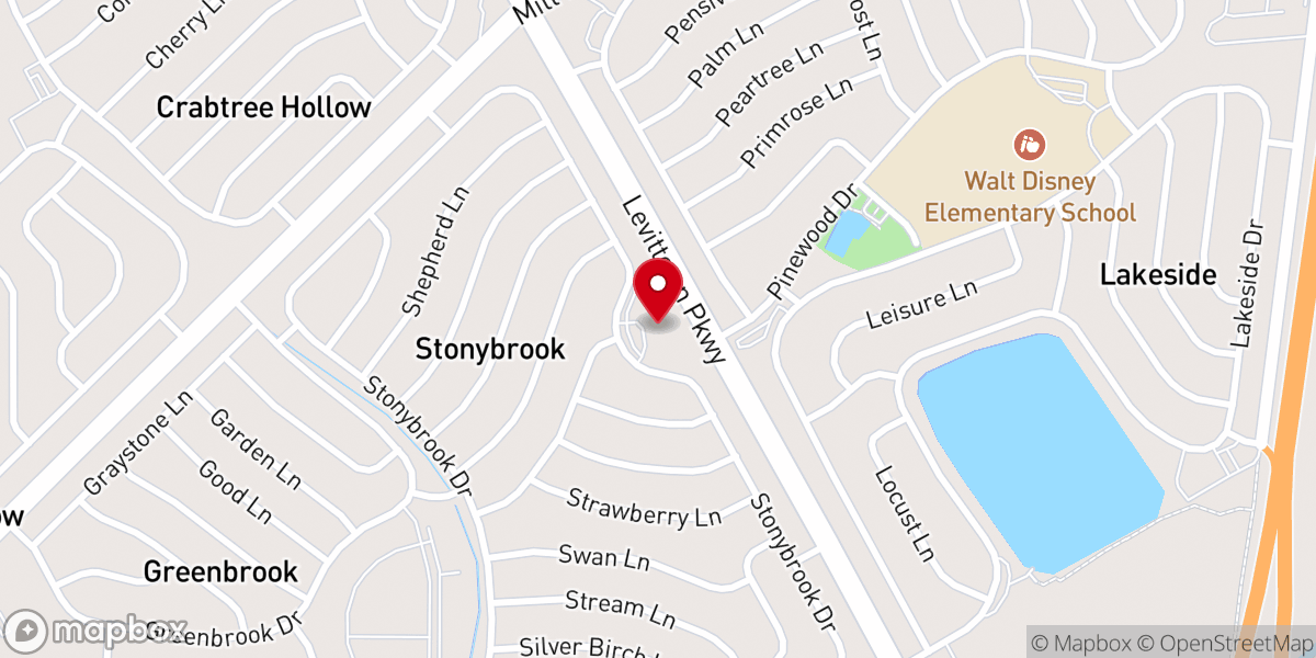 Map showing location of Faith Reformed Church