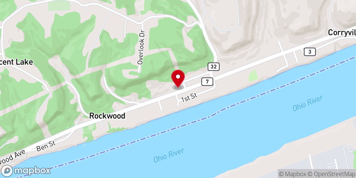 Map showing location of Rockwood Missionary Baptist Church