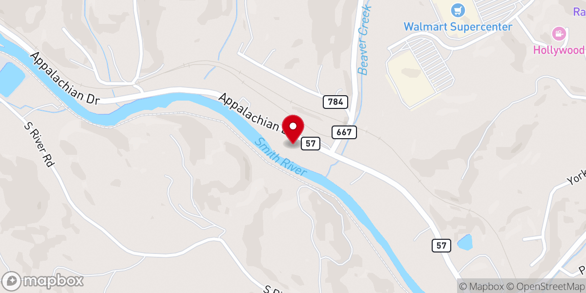 Map showing location of Hill Memorial Baptist Church