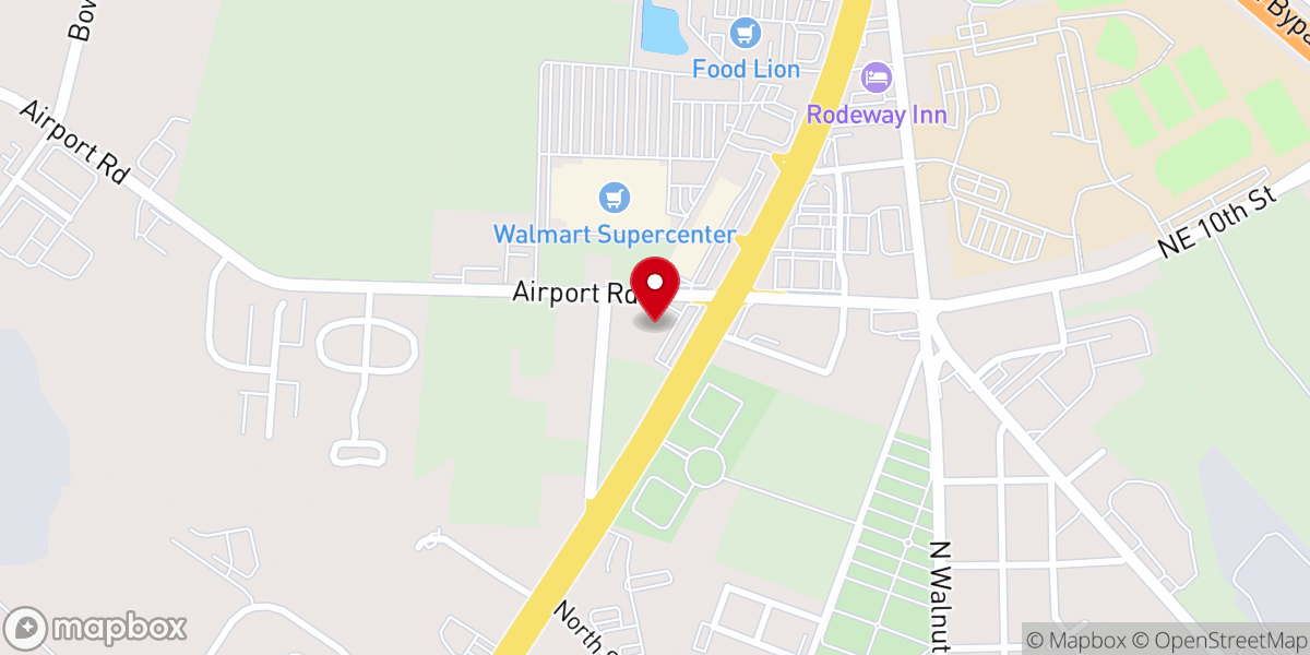 Map showing location of Milford Bowling Lanes Inc