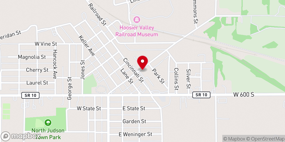 Map showing location of Heartland Christian Center North Judson