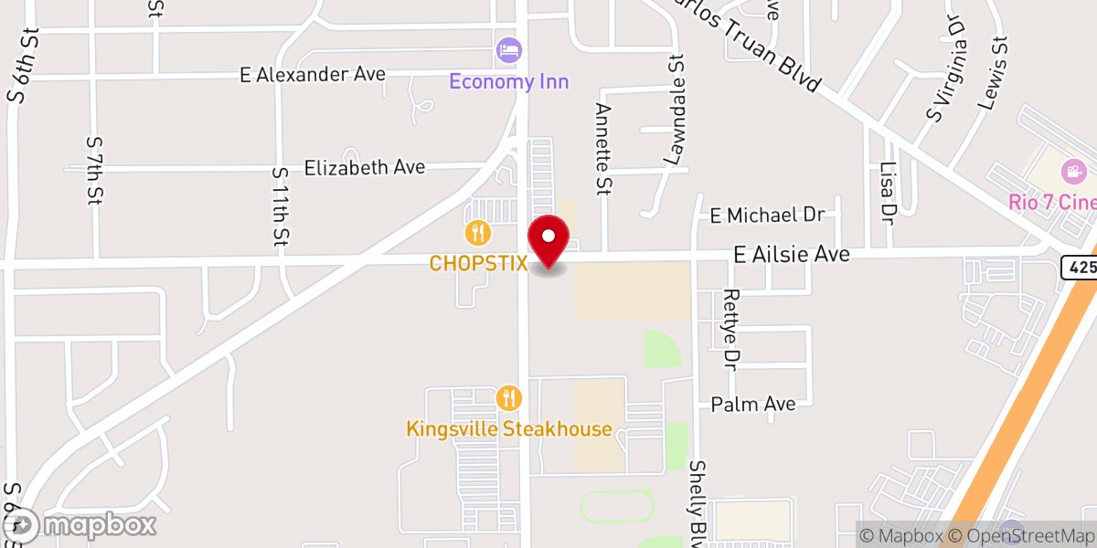 Map showing location of BT.Church - Kingsville Location