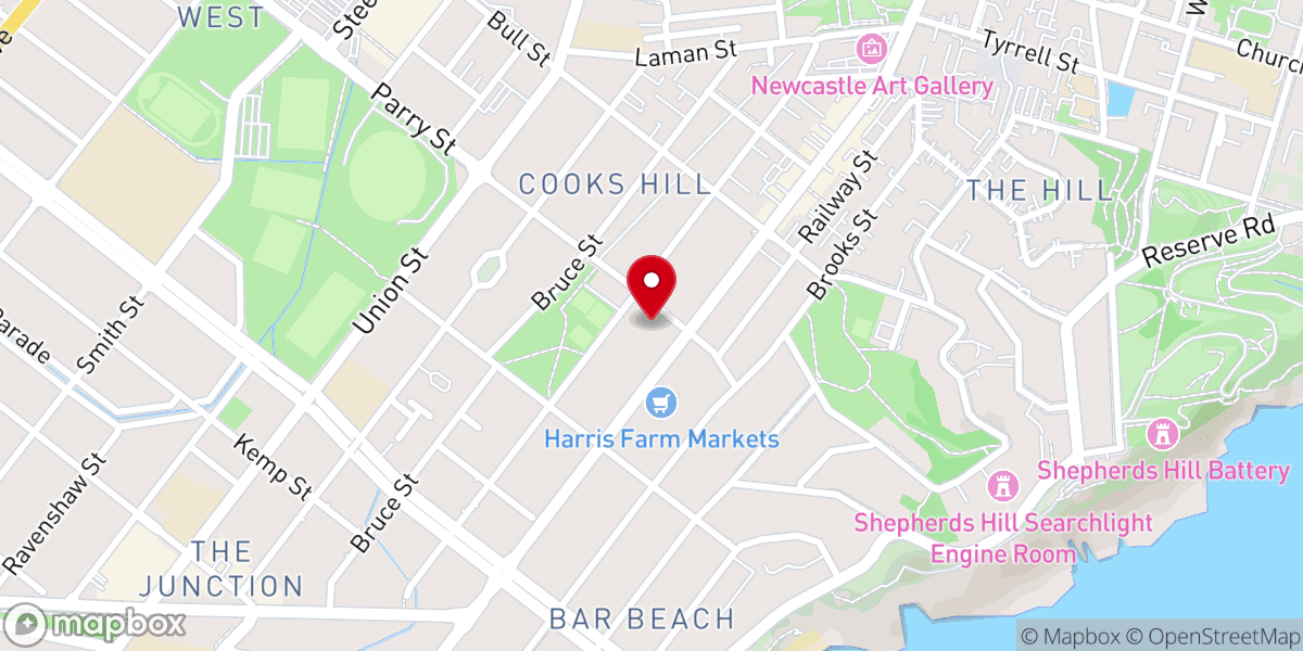 Map showing location of St John's