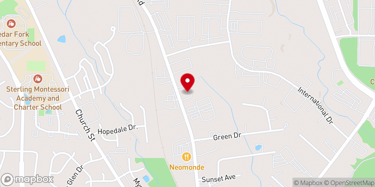 Map showing location of Calvary Baptist Church