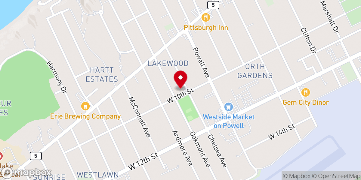 Map showing location of Lakewood United Methodist Church