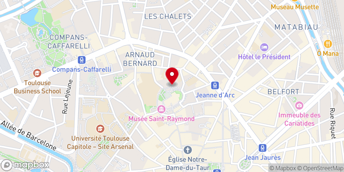 Map showing location of Paroisse Saint-Sernin
