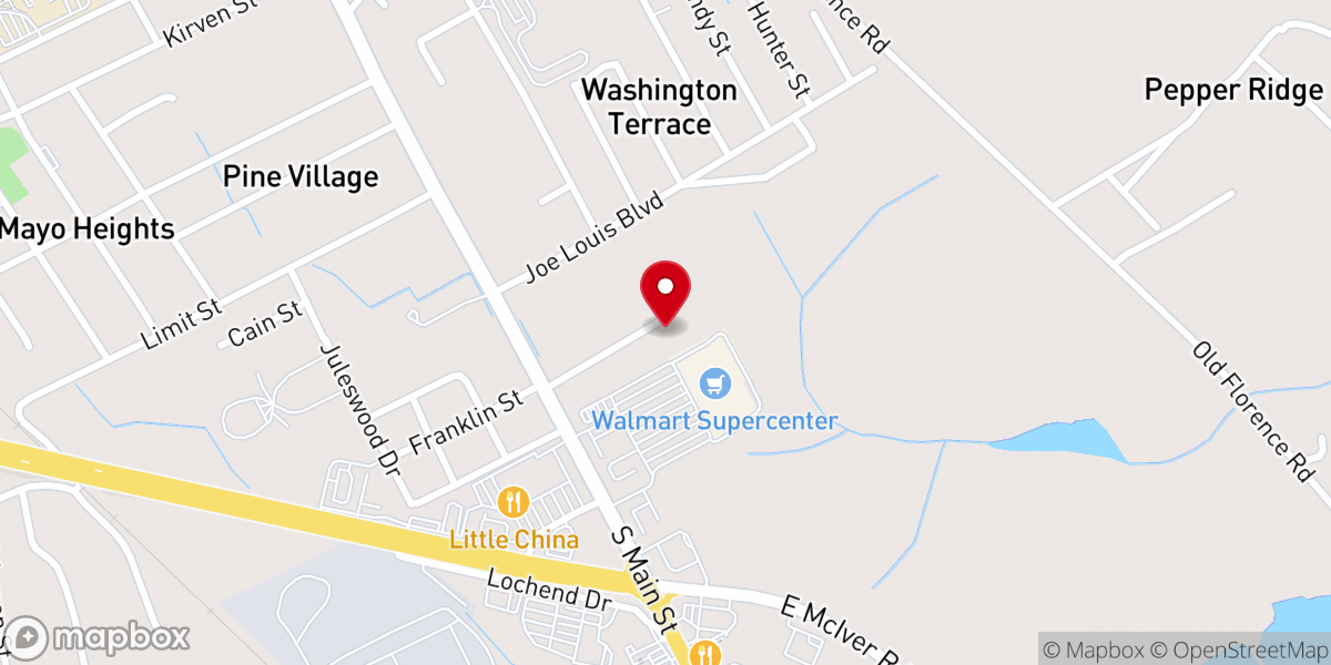 Map showing location of Ephesus Seventh-day Adventist Church