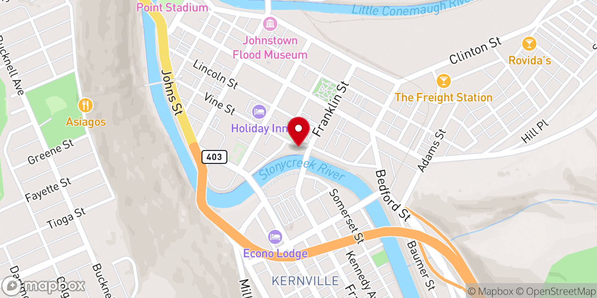 Map showing location of First United Methodist Church