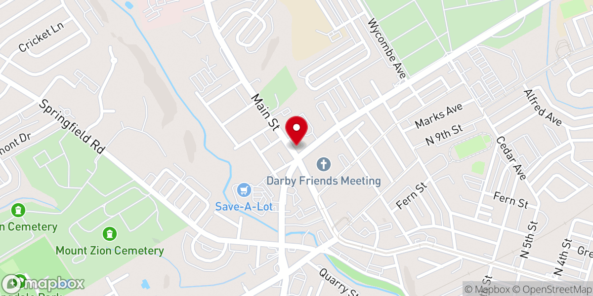 Map showing location of Blessed Virgin Mary Church