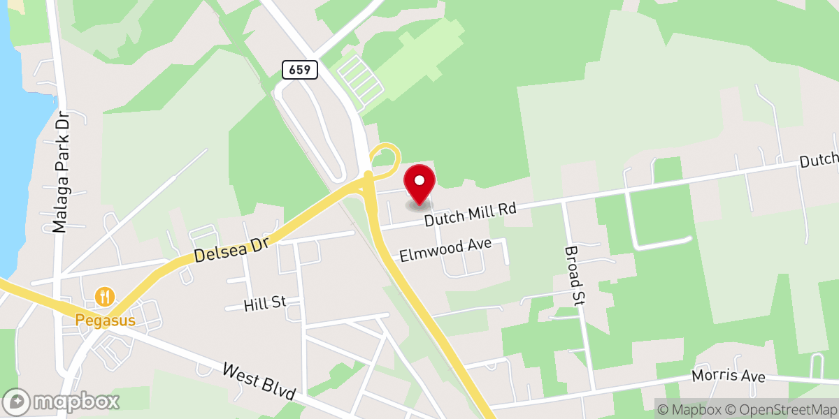 Map showing location of Hope Assembly of God