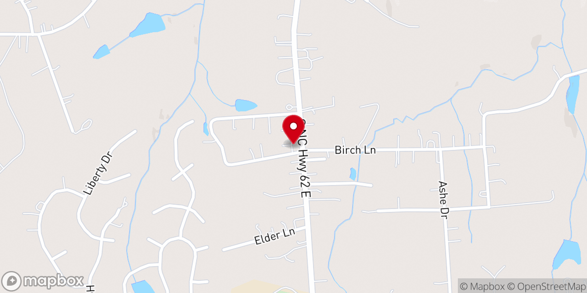 Map showing location of RockHill Baptist Church