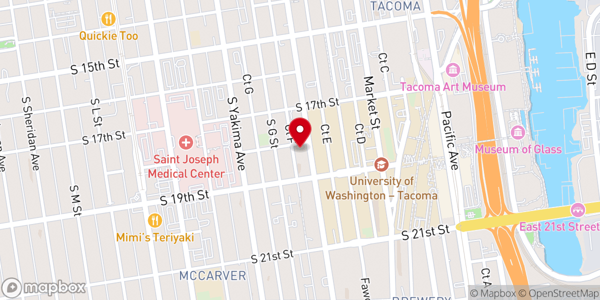 Map showing location of Vocational First Baptist Church