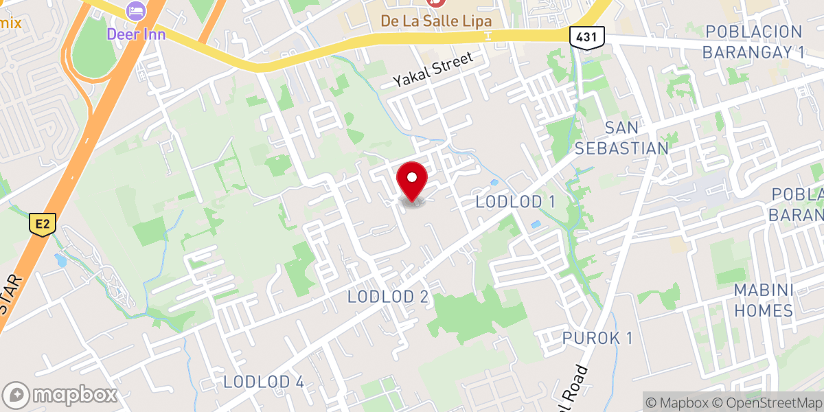Map showing location of ACCF Church - Lipa City