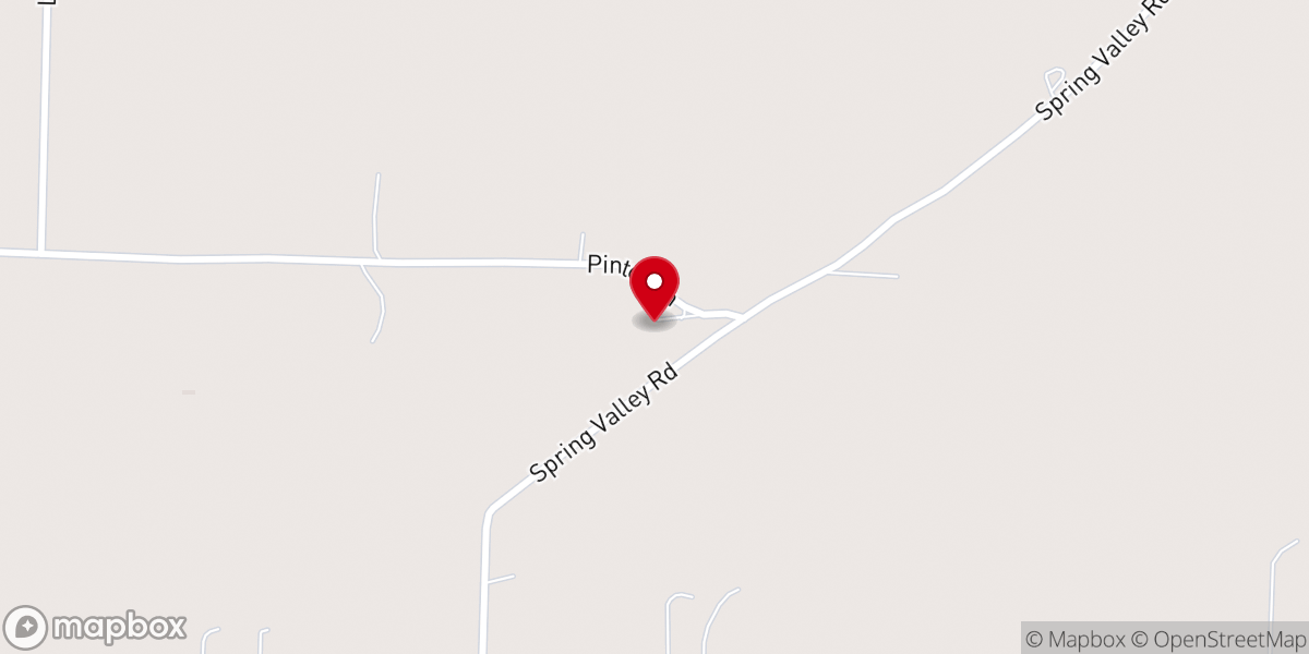 Map showing location of Spring Valley Church