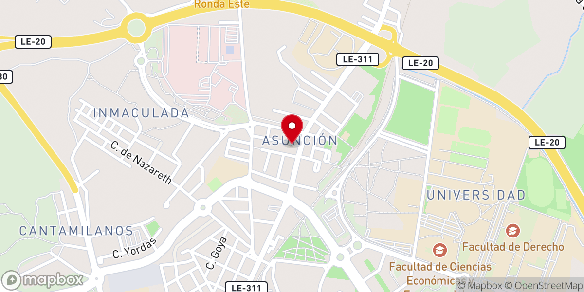 Map showing location of Hermanas del Buen Pastor