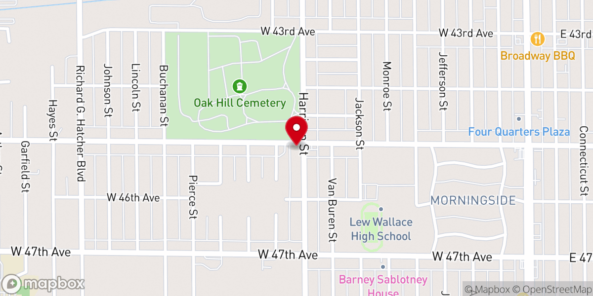 Map showing location of New Beginnings Fellowship Church