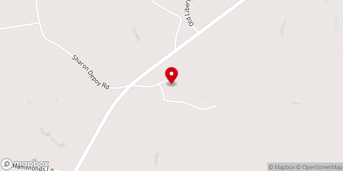 Map showing location of Sharon General Baptist Church