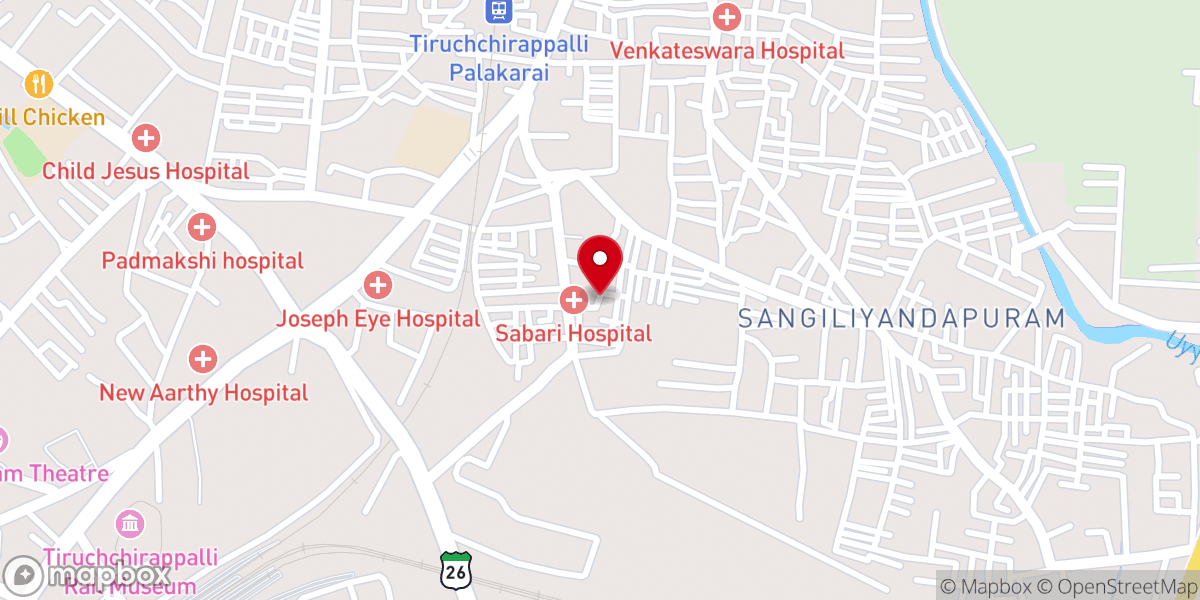 Map showing location of Horeb Christian Assembly Trichy