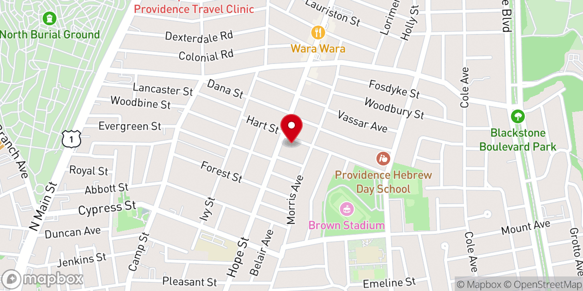 Map showing location of The Church of the Redeemer