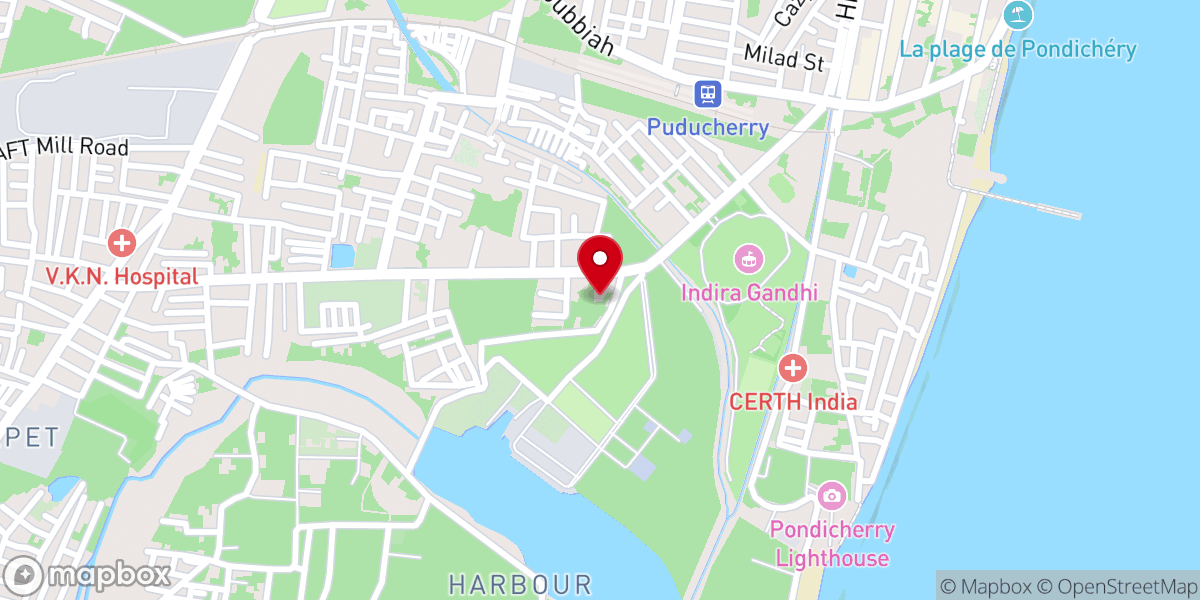 Map showing location of St Xavier's Pastoral & Communication Center