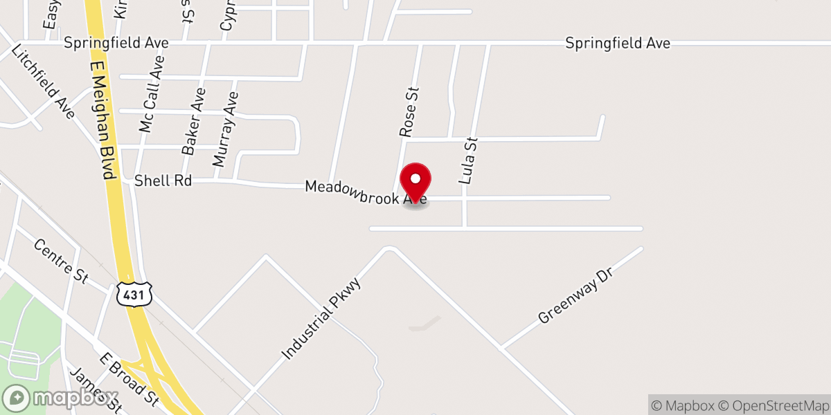 Map showing location of First Baptist Church