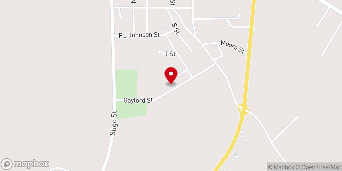 Map showing location of Pleasant Green Missionary Baptist Church